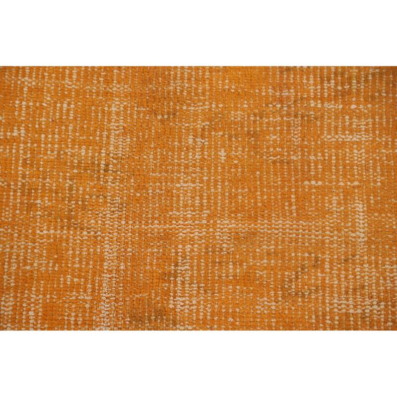 Over-Dyed Sparta Turkish Vintage Area Rug Hand-Knotted Wool Carpet - 7'0" x 9'9"