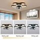 preview thumbnail 7 of 14, Metal Small Flower Shape 5 Lights LED Ceiling Fan Dimmable for Kids