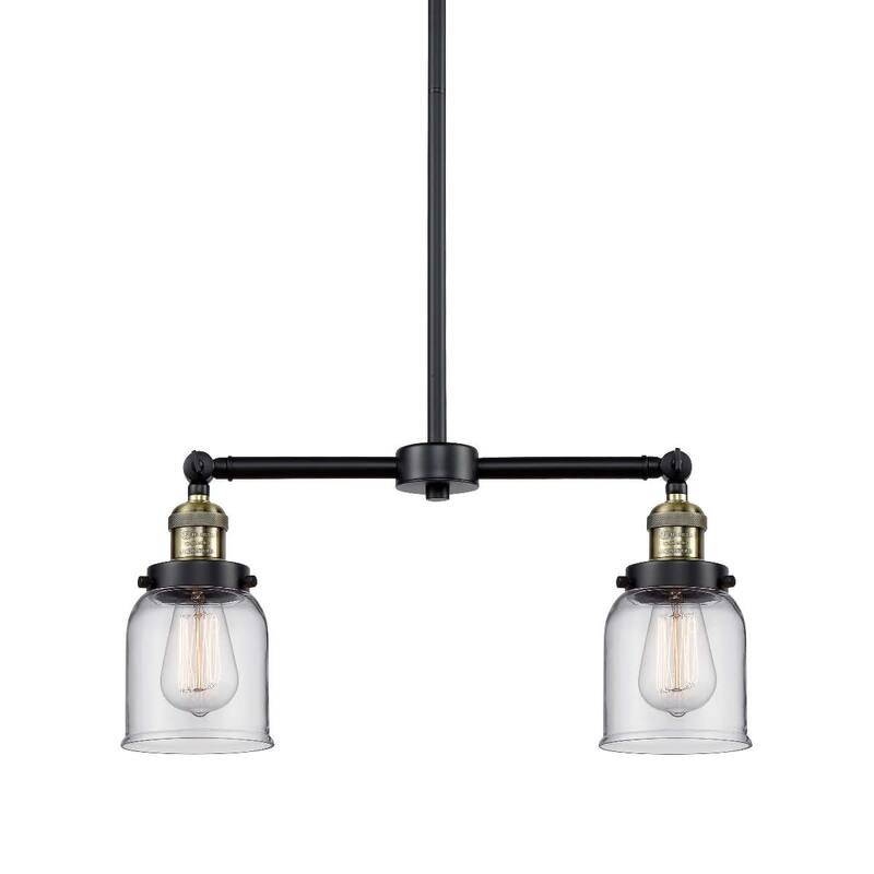 Innovations Lighting Small Bell 2 Light 21" Wide Linear Chandelier