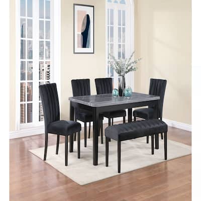 Rubber Wood Casual BLACK BENCH