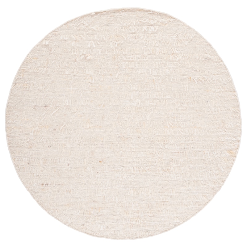 SAFAVIEH Handmade Natura Francien Wool Rug - 6' Round - Ivory