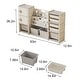 preview thumbnail 9 of 7, Kids Toy Storage Organizer 8 storage cabinet Removable Toy Bins, 4-Tier Book organizers Storage and 2 cabinet storage