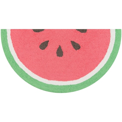 Novogratz by Momeni Cucina Watermelon Polyester Kitchen Mat - 1'6" x 3'