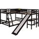 preview thumbnail 17 of 16, Twin Over Full Solid Pine Bunk Bed with Loft Bed, Desk, Slide