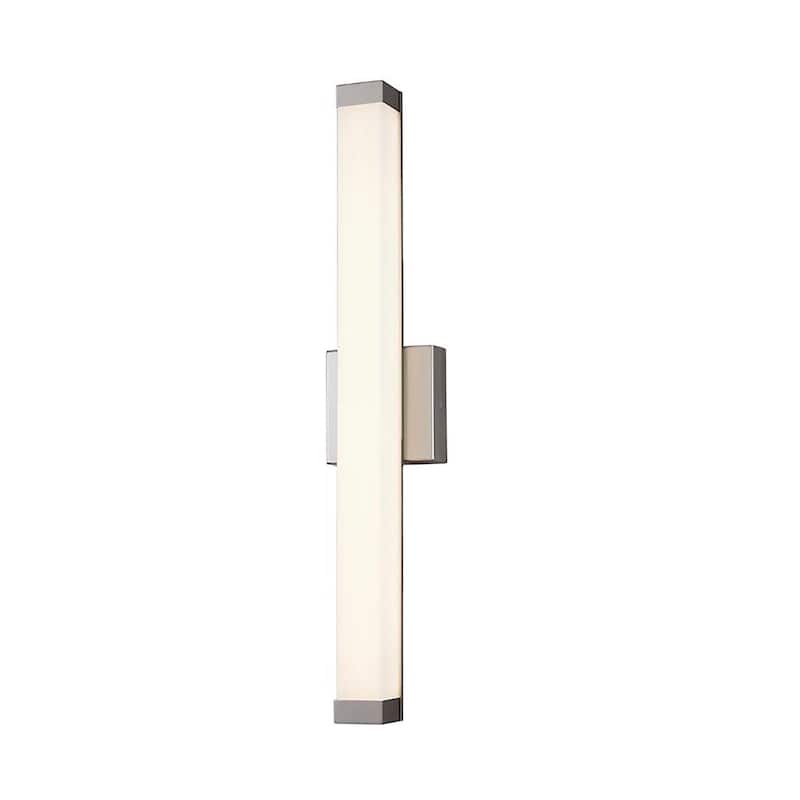 Justice Design Group Mio ADA 25" LED Linear Wall/Bath Sconce - Opal Acrylic - Brushed Nickel Finish