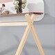 preview thumbnail 5 of 7, Natural Twin Size Pine Wood Tent-shaped Floor Teepee Bed with Guardrails, Slats and Rood
