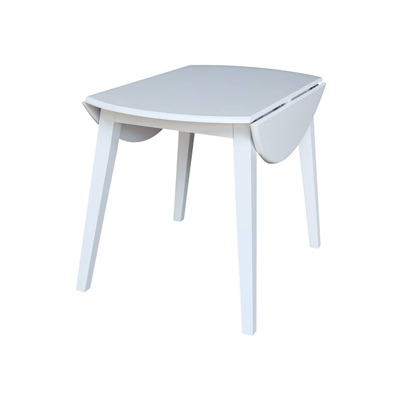 42 in. Solid Wood Round Dual Drop Leaf Table