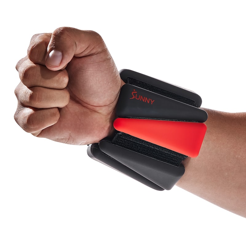 Sunny Wearable Arm Weights Pair Adjustable Silicone Ankle Weights NO 103 - Black