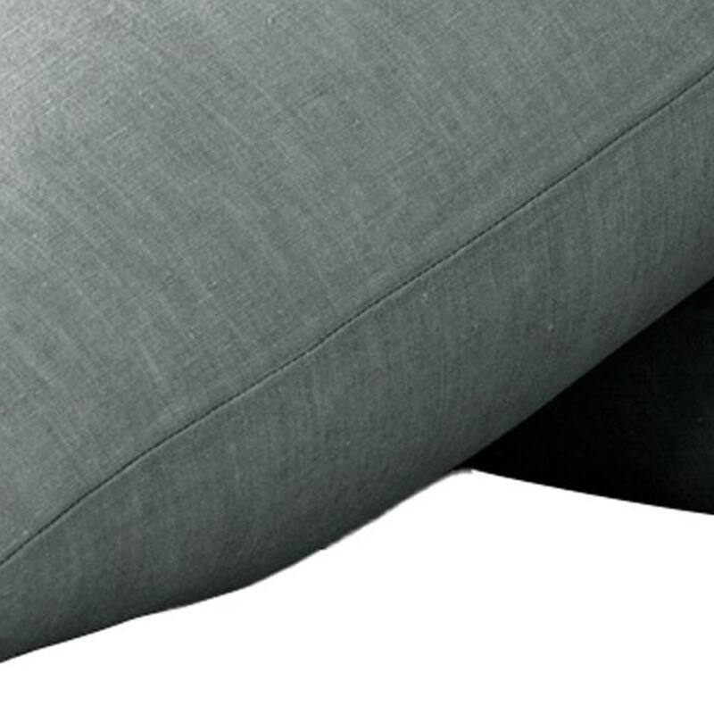 HomeRoots Set of Two Blue Linen Pillowcases