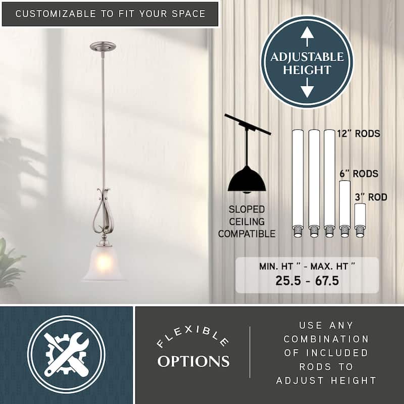 Vaxcel Lighting P0415 9" Wide Suspension Mini Pendant