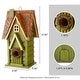 preview thumbnail 22 of 48, Glitzhome 12"H Retro Distressed Painted Solid Wood Cottage Birdhouse
