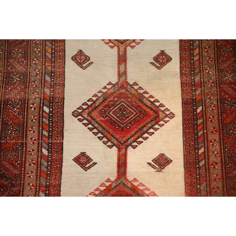 Malayer Vegetable Dye Persian Rug Hand-knotted Wool Carpet - 4'2" x 6'8"