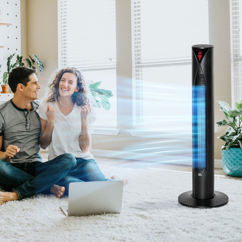 38" Oscillating Tower Fan With 12h Timer