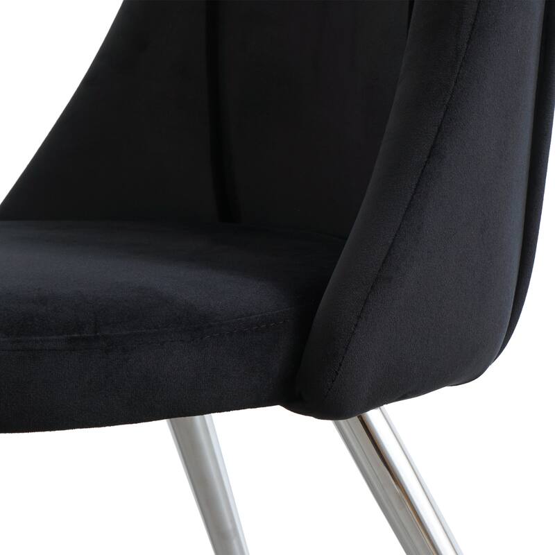 Modern simple velvet dining chair,set of 4
