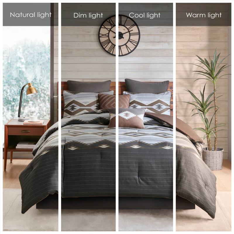 Woolrich Bitter Creek Grey/ Brown Oversized Comforter Set