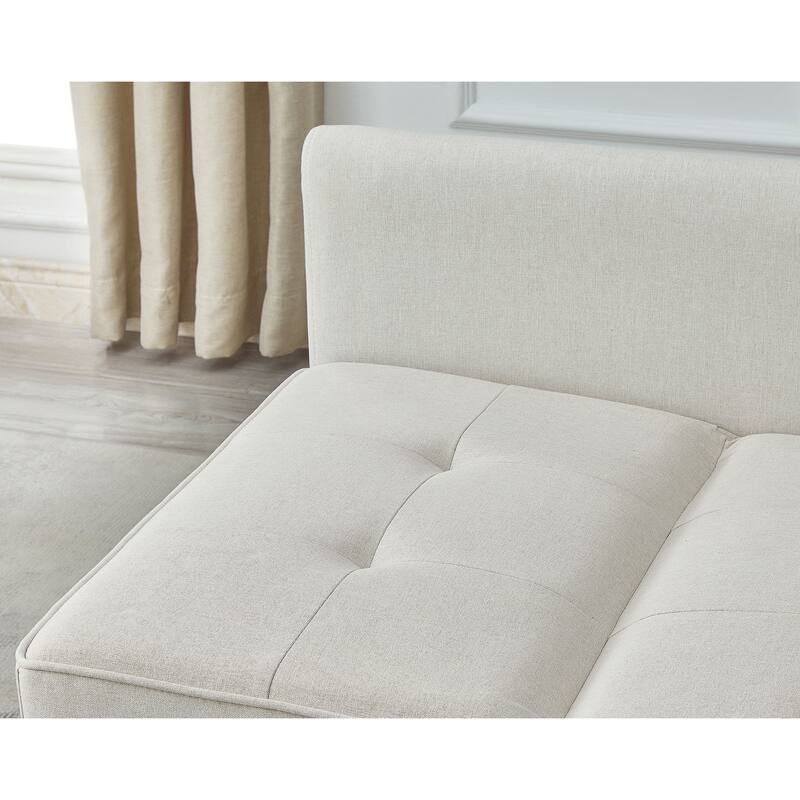 4-in-1 Sofa Bed - Convertible Recliner with Wood Frame
