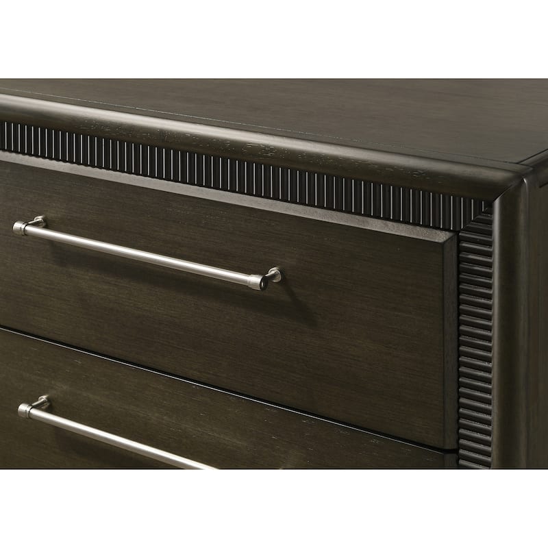 Milana Gray Fabric Upholstered Panel Bed