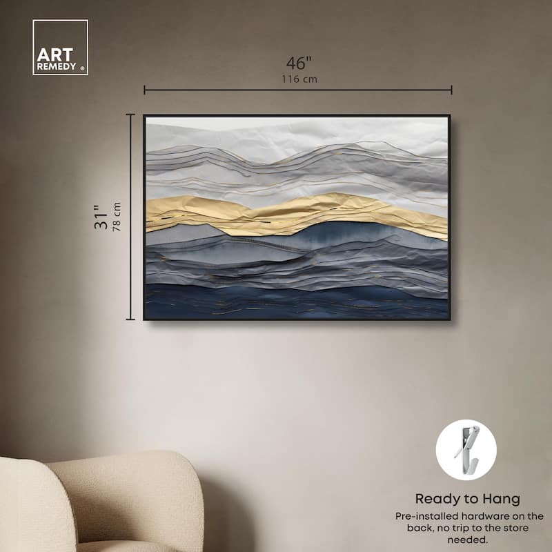Flowing Golden Tide Canvas by Art Remedy