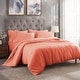 preview thumbnail 10 of 56, Superior Modal 300-Thread Count Solid Duvet Cover Set Coral - California King