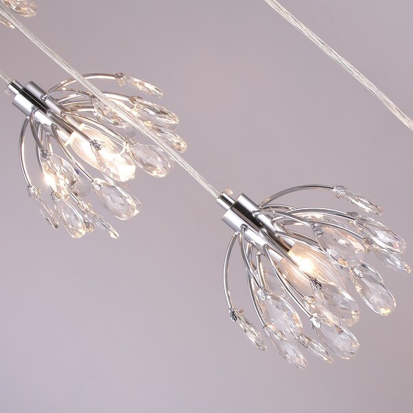 7 - Light Cluster Crystal Cylinder Stairway / Staircase Chandelier