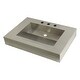 preview thumbnail 1 of 0, Kingston Brass Kingston Commercial 31-Inch Stainless Steel Bathroom Sink Brushed