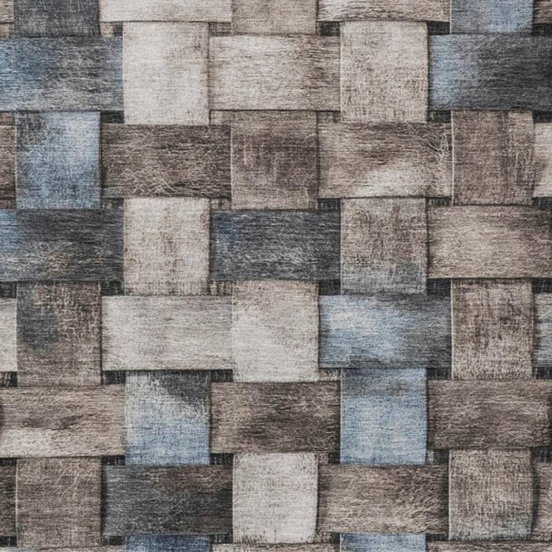 HomeRoots Striped Transitional Rectangle Outdoor Rug