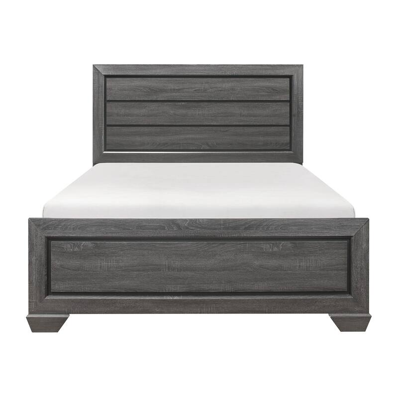 Valli Gray Panel Bed - King