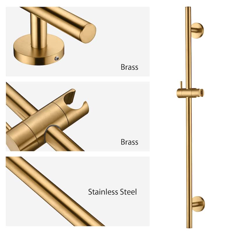 Luxier SB01-30 30 in. Adjustable Slide Bar for Handheld Showerheads