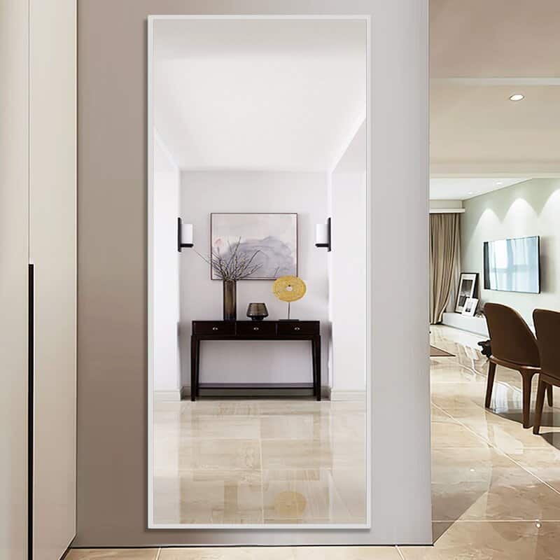 Framed Floor Mirror Standing Holder Full Length Mirrors