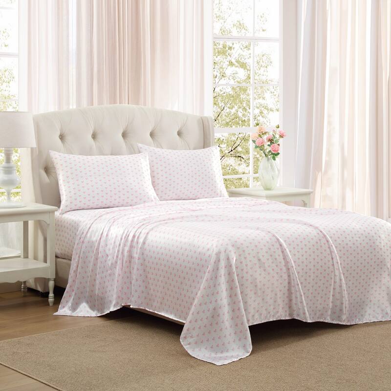 Laura Ashley Printed Satin Sheet Set