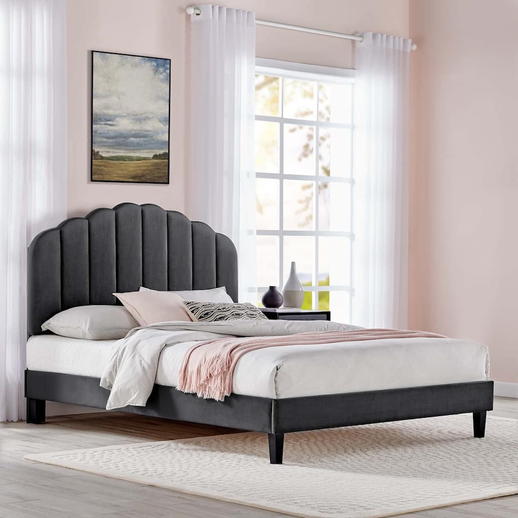 Daisy Performance Velvet Full Platform Bed