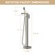 preview thumbnail 3 of 16, Freestanding Bathtub Faucet Waterfall Tub Filler Brushed Nickel Floor Mount Brass Bathroom Faucets with Hand Shower