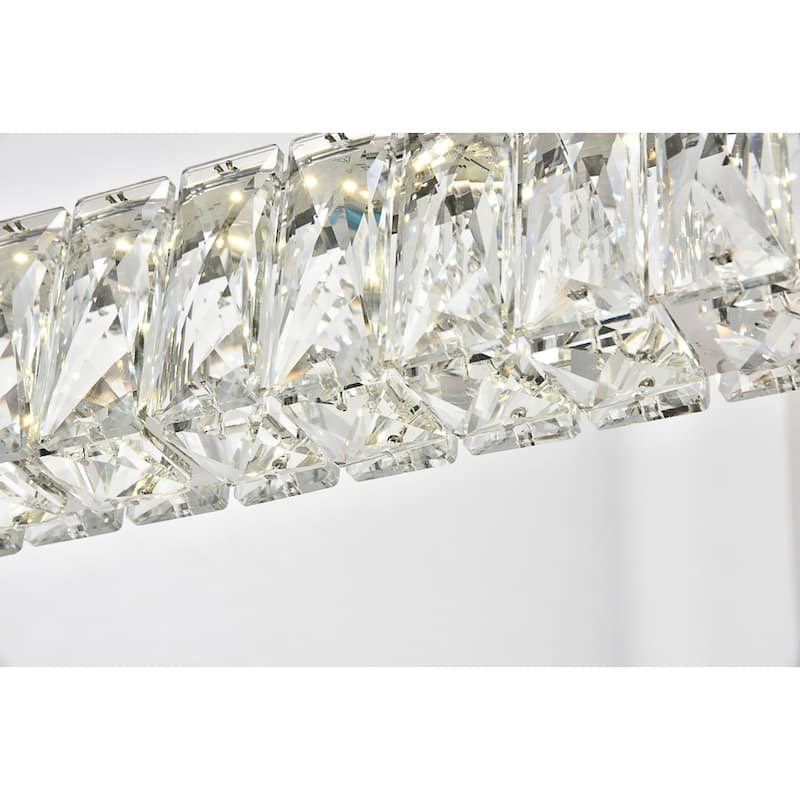 Monroe Collection Chandelier L47.6" D1.6" H3" Chrome Finish