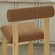 preview thumbnail 28 of 35, Corvus Caen Teddy Fabric Bar Stools with Wood Legs (Set of 2)
