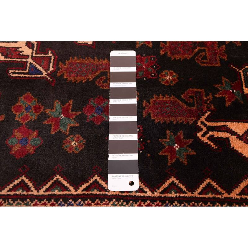 ECARPETGALLERY Hand-knotted Teimani Black Wool Rug - 4'0 x 6'10