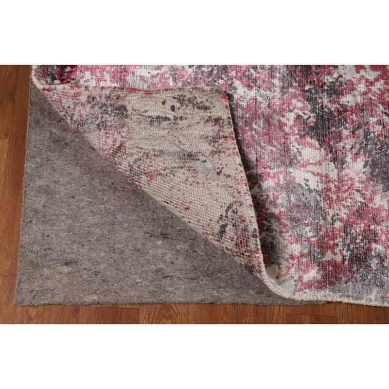Modern Abstract Indian Rug Hand-Knotted Wool Carpet - 8'2"x 9'9"