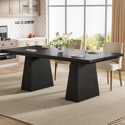 63-inch Rustic Wooden Dining Table for 4