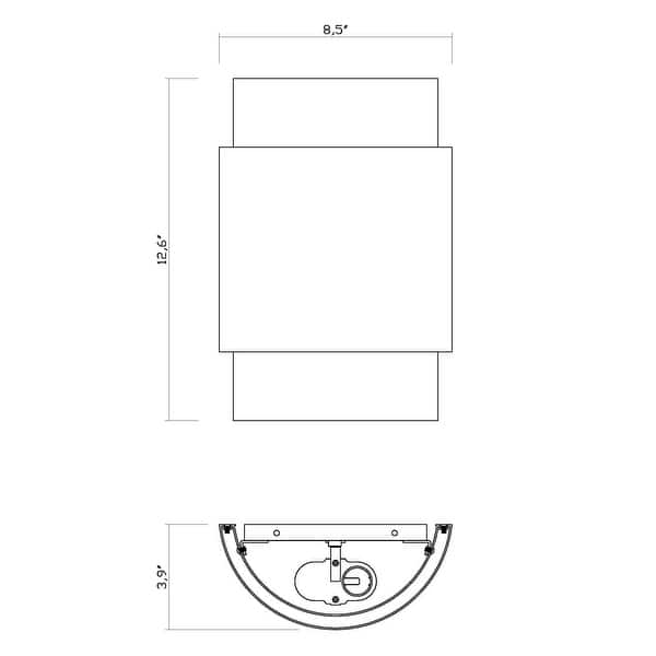 Z-Lite 739S Harlech 2 Light Wall Sconce