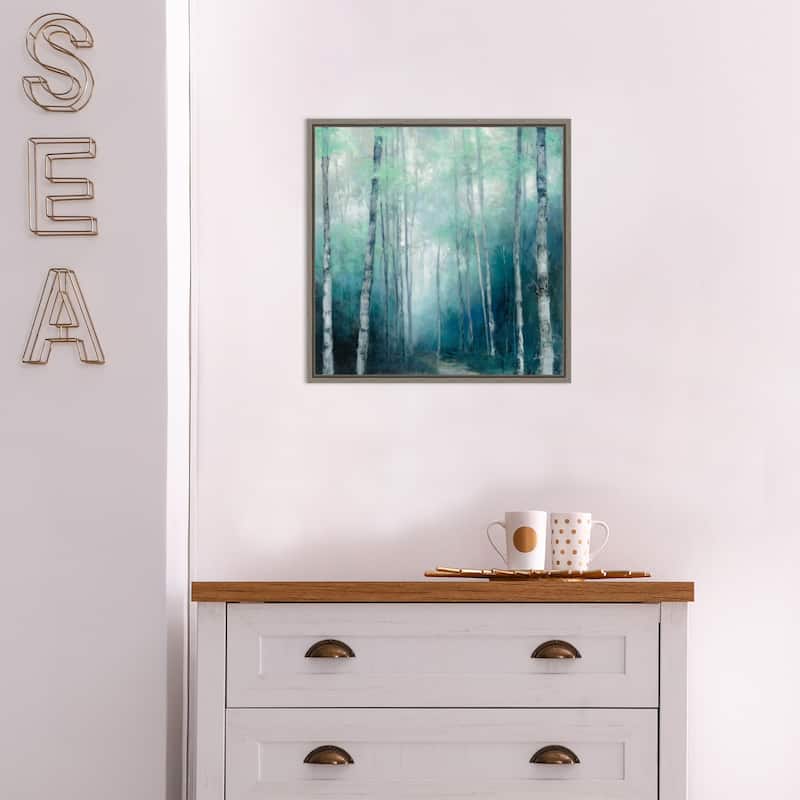 To the Woods (Trees) by Wild Apple Framed Canvas Art