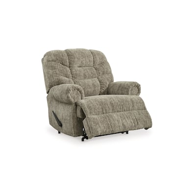 Mikey Manual Recliner Chair, Zero Wall, Plush Taupe Polyester Velvet