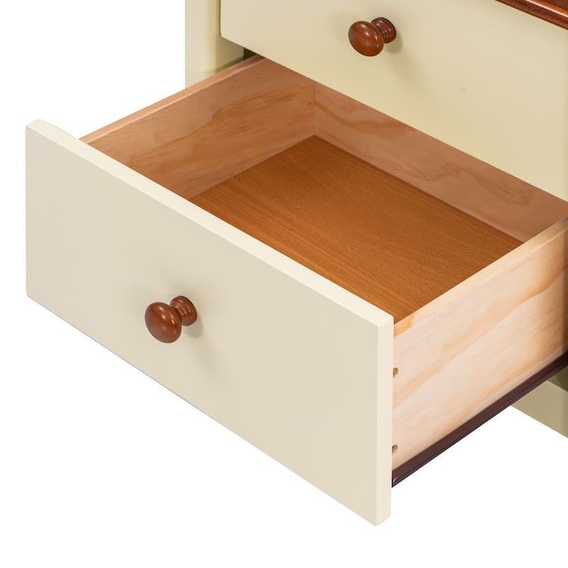 Wooden Nightstand with Two Drawers for Kids,End Table for Bedroom