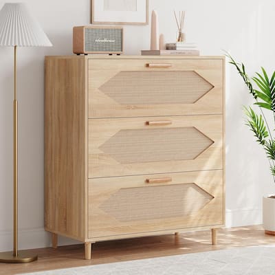 Rustic Oak 3 Drawer Dresser for Bedroom