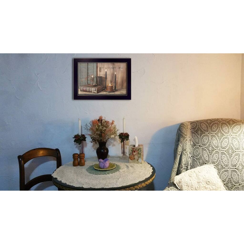 TrendyDecor4U Contemporary "Let your Light Shine" Framed Print Wall Art by Billy Jacobs