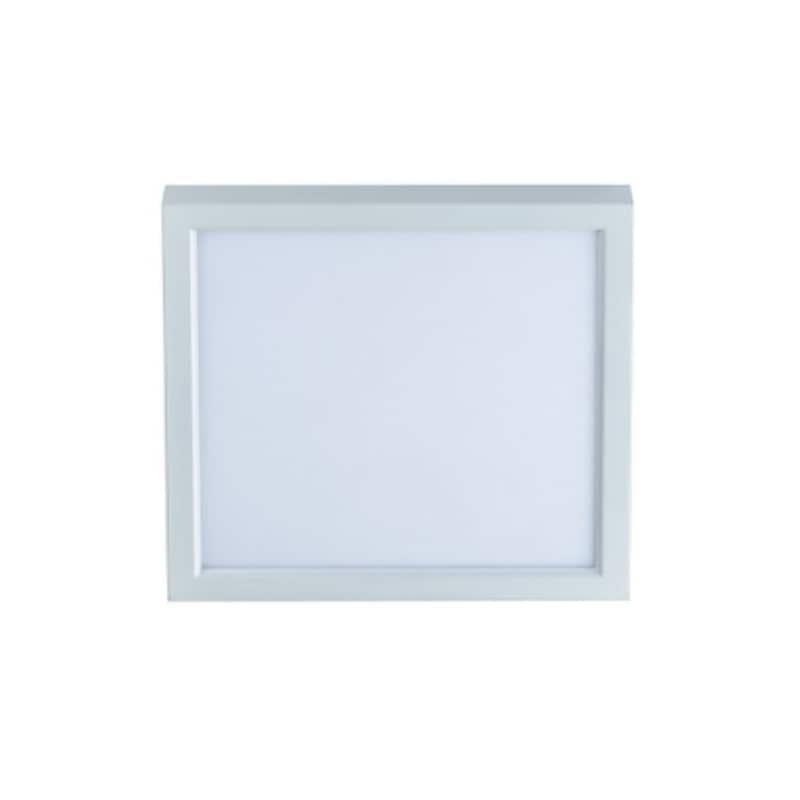 11"w 1-Light Square Low Profile LED Flush Mount Light White Acrylic Finish, RP Lighting - White