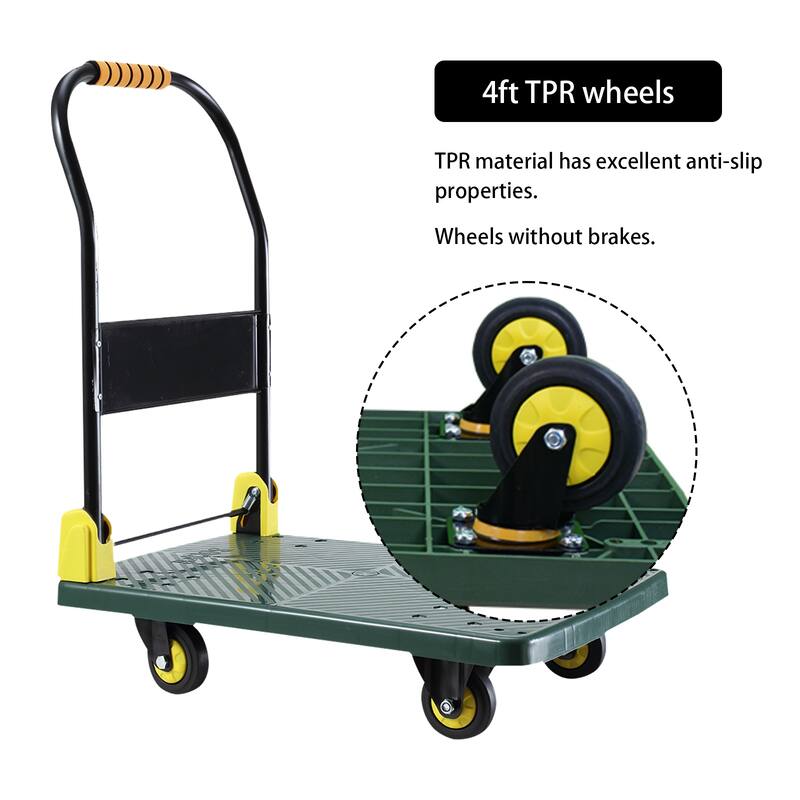 Foldable Push Hand Cart, Platform Truck
