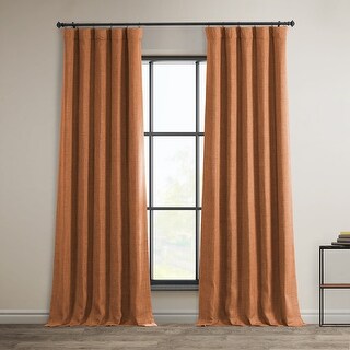 Exclusive Fabrics Faux Linen Blackout Curtain