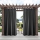 preview thumbnail 98 of 99, ATI Home Indoor/Outdoor Solid Cabana Tab Top Curtain Panel Pair 54x108 - Charcoal