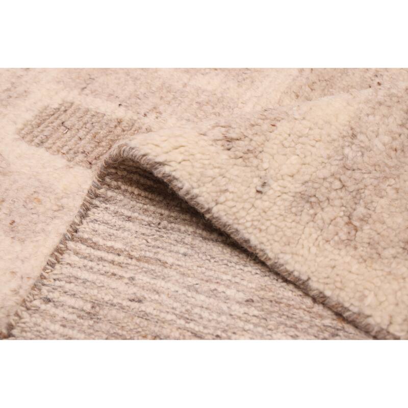 ECARPETGALLERY Hand-knotted Looma Ivory Wool Rug - 8'2 x 9'8