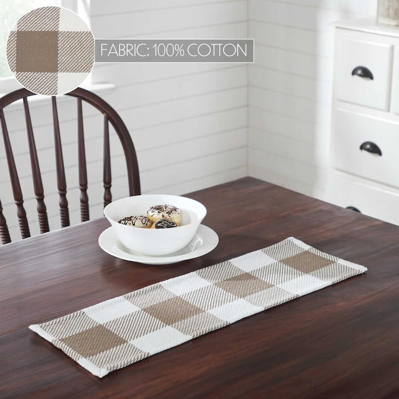 Annie Buffalo Check Runner - 8x24 - Brown