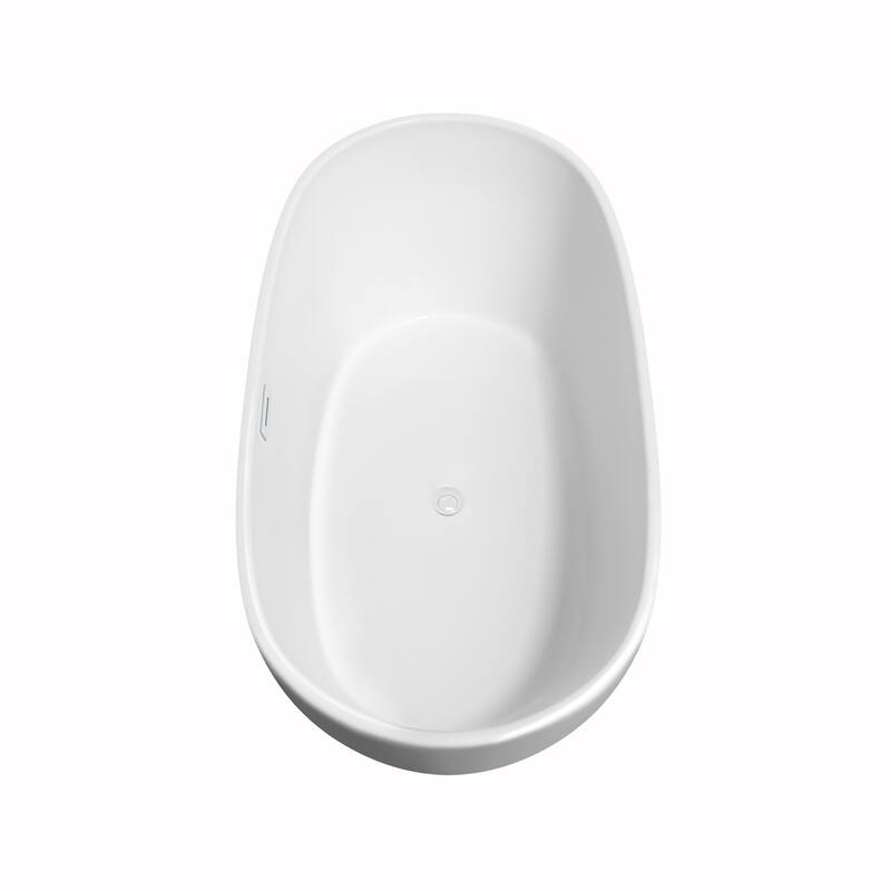 Wyndham Collection Rebecca 60" Freestanding Acrylic Soaking Tub with